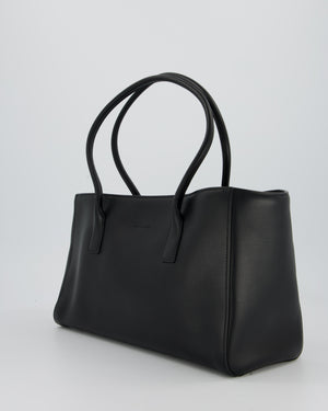Chanel Large Black Shopping Tote Bag in Lambskin Leather with Gold Hardware