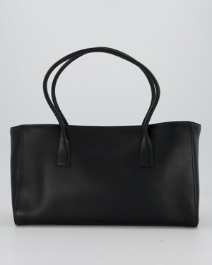 Chanel Large Black Shopping Tote Bag in Lambskin Leather with Gold Hardware