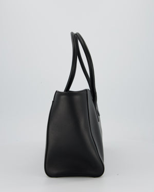 Chanel Large Black Shopping Tote Bag in Lambskin Leather with Gold Hardware