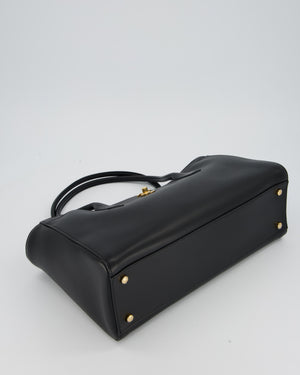 Chanel Large Black Shopping Tote Bag in Lambskin Leather with Gold Hardware