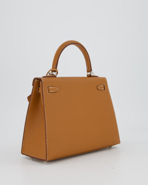 Hermès Kelly 25 Sellier Bag in Gold Epsom Leather with Palladium Hardware
