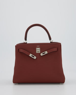 Hermès Kelly 25 Retourne Bag in Rouge H Togo Leather with Palladium Hardware