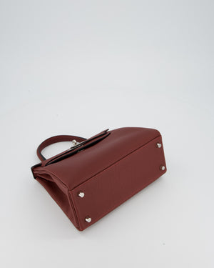 Hermès Kelly 25 Retourne Bag in Rouge H Togo Leather with Palladium Hardware