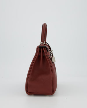 Hermès Kelly 25 Retourne Bag in Rouge H Togo Leather with Palladium Hardware