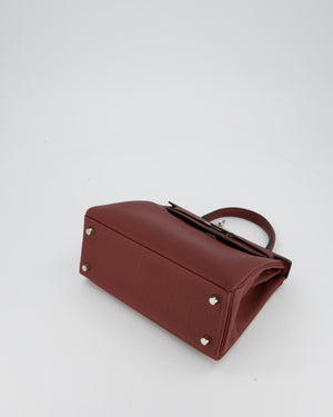 Hermès Kelly 25 Retourne Bag in Rouge H Togo Leather with Palladium Hardware