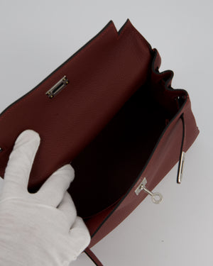 Hermès Kelly 25 Retourne Bag in Rouge H Togo Leather with Palladium Hardware