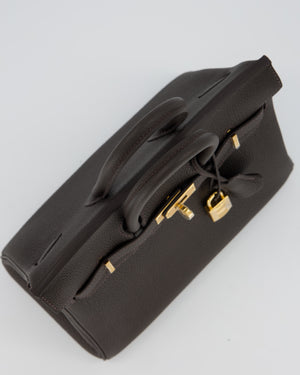 *HOT COLOUR* Hermès Birkin 25 Retourne Bag in Bai Brun Togo Leather with Gold Hardware
