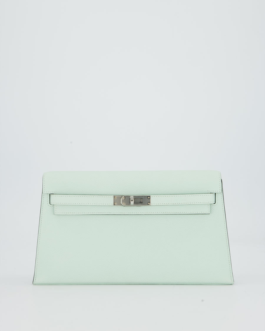 *HOT* Hermès Kelly Elan Bag in Vert Peppermint Epsom Leather with Palladium Hardware