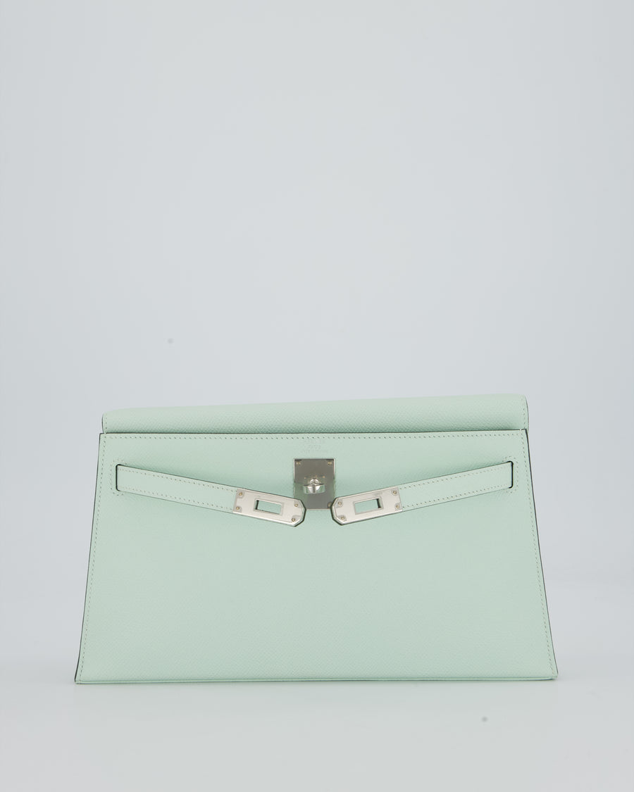 *HOT* Hermès Kelly Elan Bag in Vert Peppermint Epsom Leather with Palladium Hardware