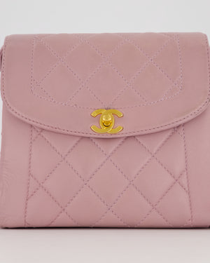Chanel Lavender Vintage Mini Kelly Top Handle Shoulder Bag in Lambskin Leather with Gold Hardware