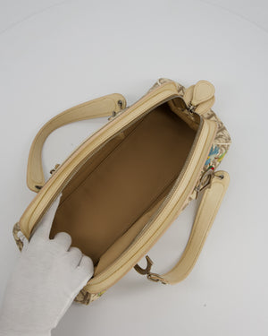 Christian Dior Vintage Trotter Detective Handbag in Beige Monogram Canvas with Silver Hardware