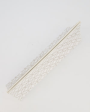 Alaïa Studded Clutch Bag in White Calfskin Leather