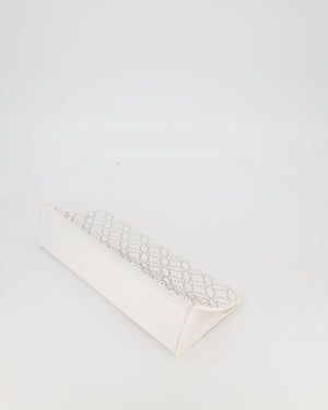 Alaïa Studded Clutch Bag in White Calfskin Leather