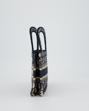 Christian Dior Mini Book Tote in Blue Oblique Embroidry
