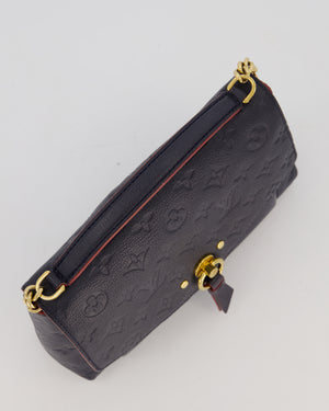 Louis Vuitton Monogram Crossbody Bag in Navy Blue Grained Leather with Gold Hardware