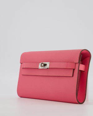 Hermès Kelly To Go Bag in Rose Azalée Epsom Leather with Palladium Hardware