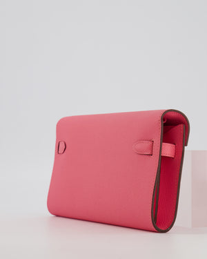 Hermès Kelly To Go Bag in Rose Azalée Epsom Leather with Palladium Hardware