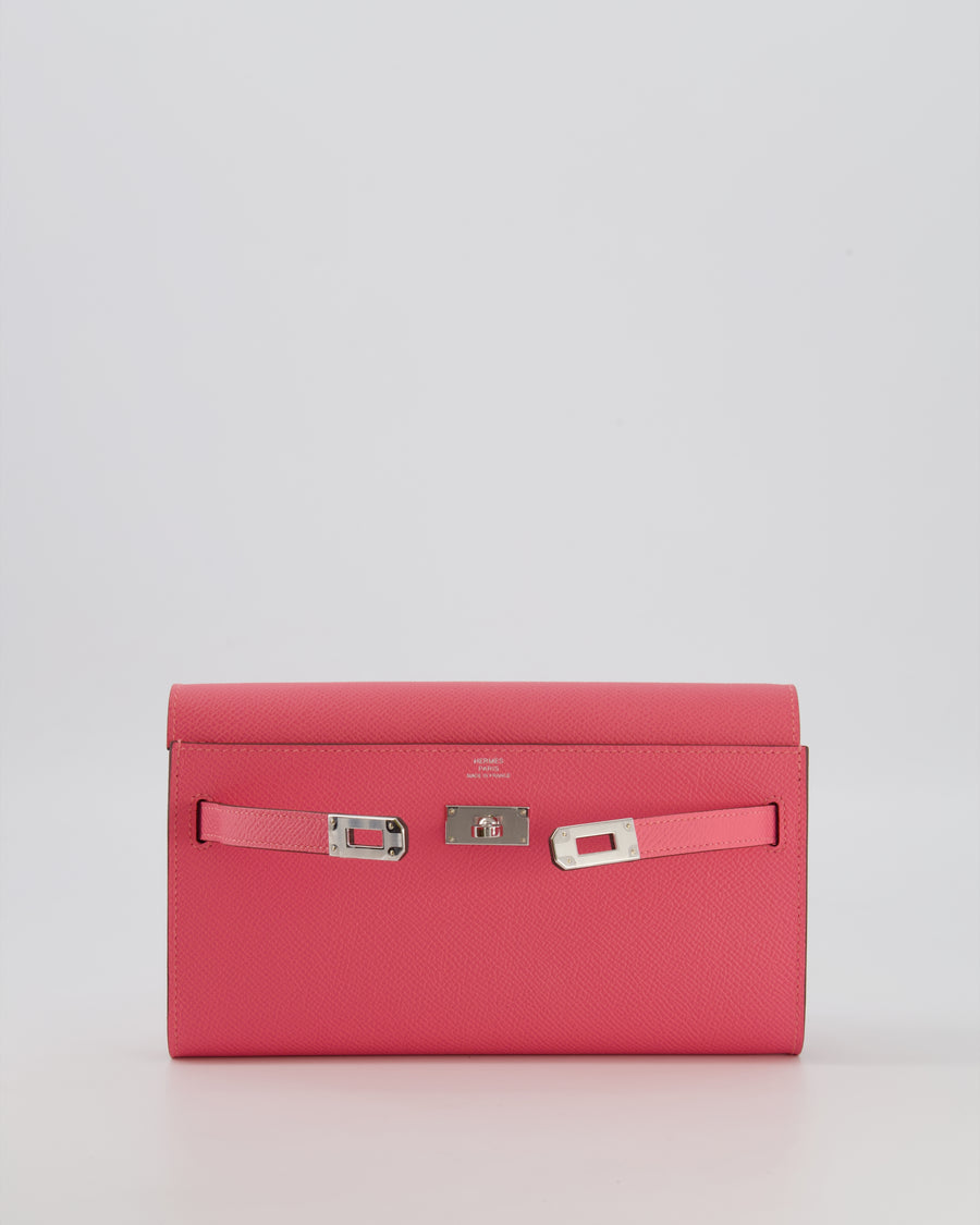 Hermès Kelly To Go Bag in Rose Azalée Epsom Leather with Palladium Hardware