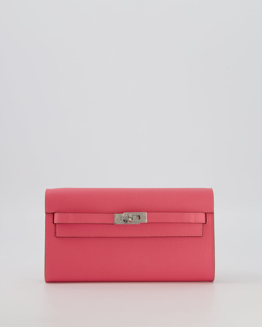 Hermès Kelly To Go Bag in Rose Azalée Epsom Leather with Palladium Hardware