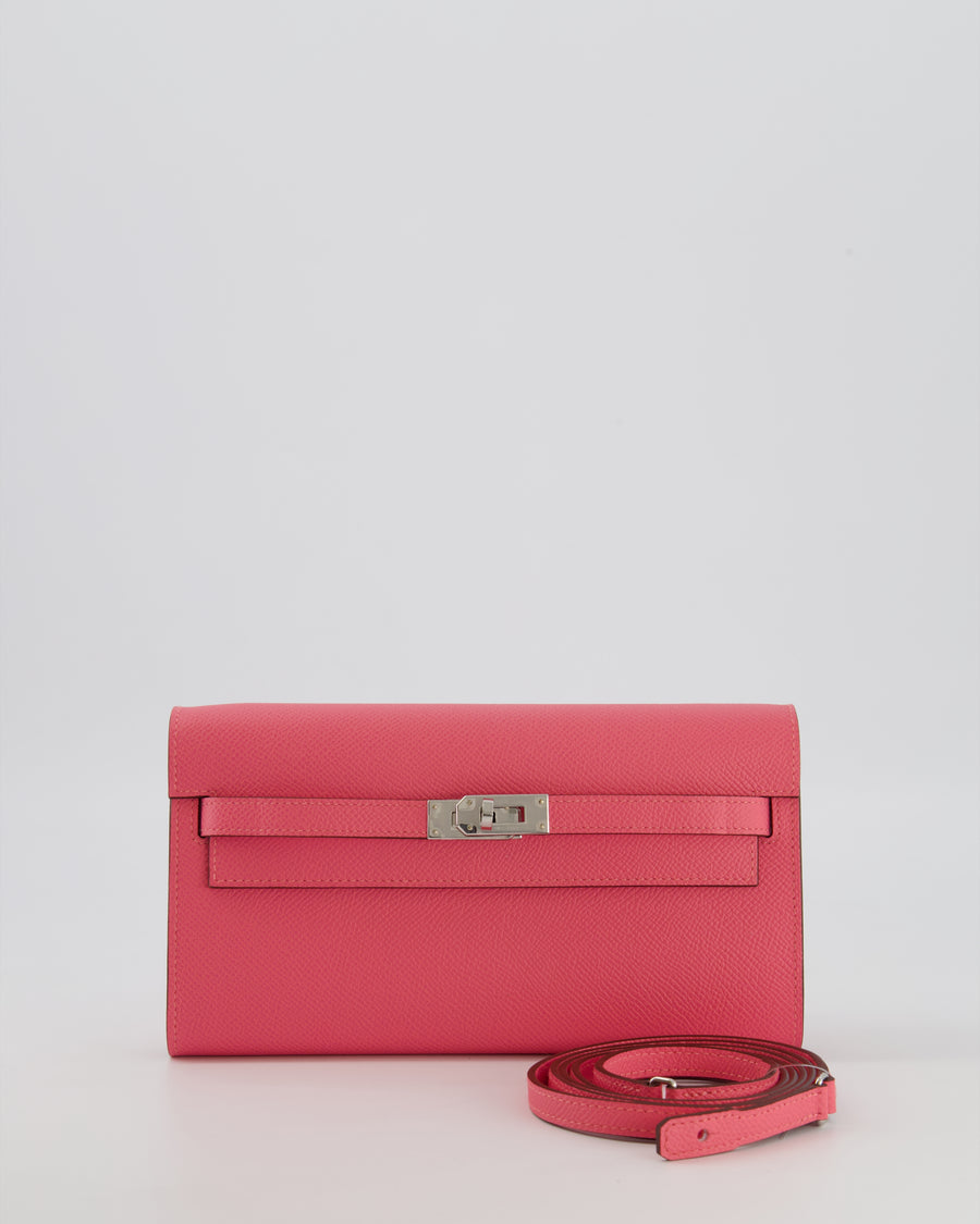 Hermès Kelly To Go Bag in Rose Azalée Epsom Leather with Palladium Hardware
