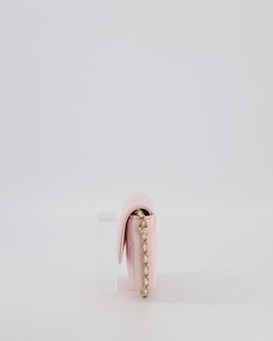Chanel Pastel Pink Quilted Lambskin Micro Flap Bag with Gold Hardware