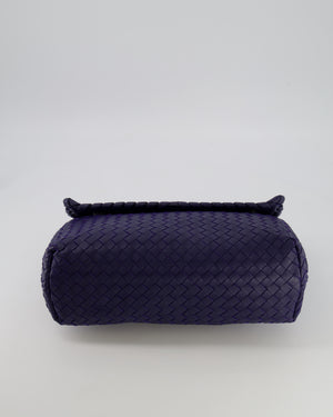 Bottega Veneta Purple Intrecciato Shoulder Bag with Matte Black Hardware