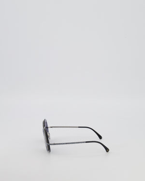 Chanel Blue Pearl Round CC Sunglasses