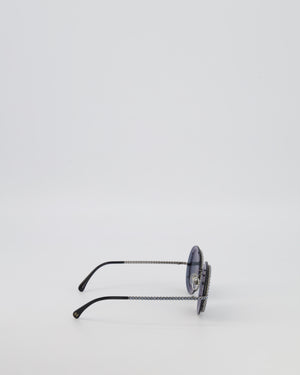 Chanel Blue Pearl Round CC Sunglasses
