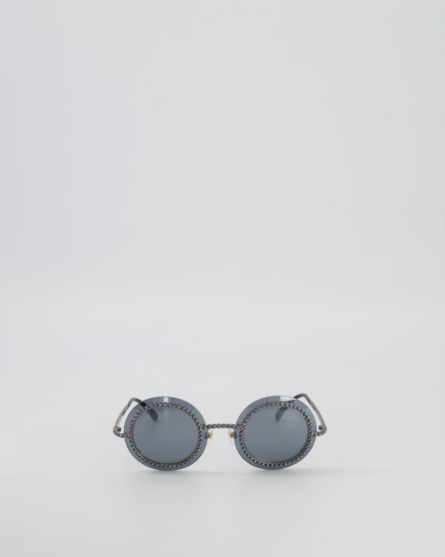 Chanel Blue Pearl Round CC Sunglasses