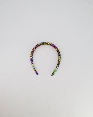 Hermès Multi-Colour Silk Floral Print Headband RRP £445