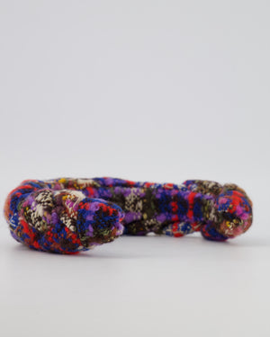 Gucci Multi-Colour Tweed Headband with Gold GG Detail