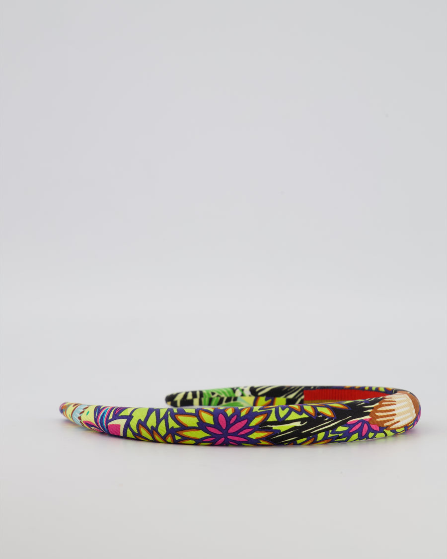 Hermès Multi-Colour Silk Floral Print Headband RRP £445