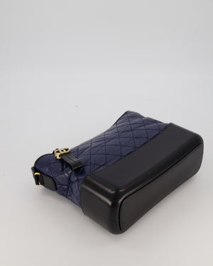 Chanel Navy and Black Medium Gabrielle Bag in Calfskin Leather with Mixed Hardware