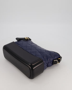 Chanel Navy and Black Medium Gabrielle Bag in Calfskin Leather with Mixed Hardware