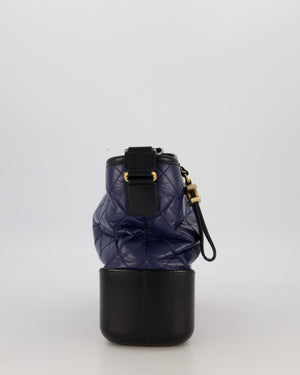Chanel Navy and Black Medium Gabrielle Bag in Calfskin Leather with Mixed Hardware