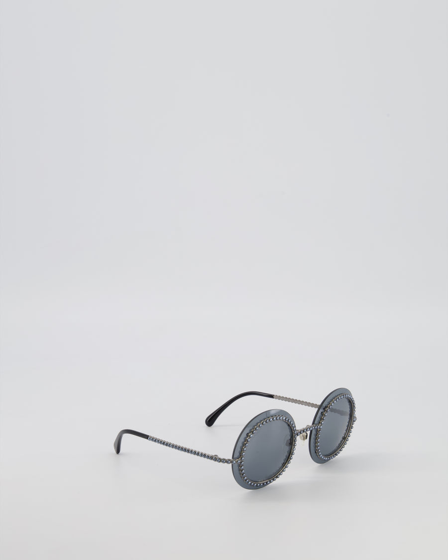 Chanel Blue Pearl Round CC Sunglasses