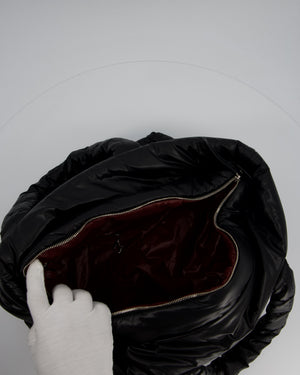 Chanel Black Coco Cocoon Reversible Tote Bag In Nylon with Silver Hardware
