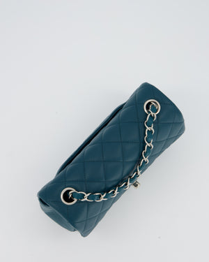 Chanel Cobalt Blue Classic  Mini Rectangular Single Flap Bag In Lambskin Leather With Silver Hardware
