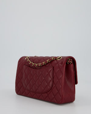 *HOT* Chanel Medium Classic Double Flap Bag in Burgundy Caviar Leather with Gold Hardware