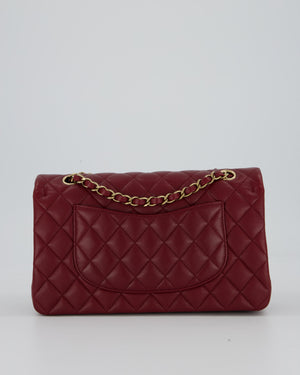 *HOT* Chanel Medium Classic Double Flap Bag in Burgundy Caviar Leather with Gold Hardware