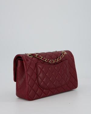 *HOT* Chanel Medium Classic Double Flap Bag in Burgundy Caviar Leather with Gold Hardware