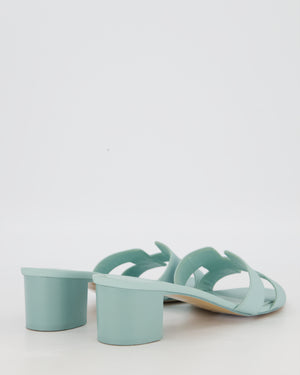 Hermès Oasis Sandals in Blue Brume Epsom Leather Size EU 41.5