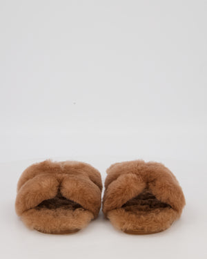 Hermès Gold Oran Sandals in Shearling Size EU 42 RRP £930