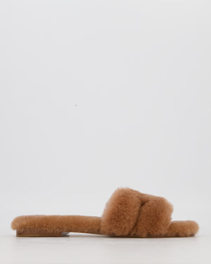 Hermès Gold Oran Sandals in Shearling Size EU 42 RRP £930