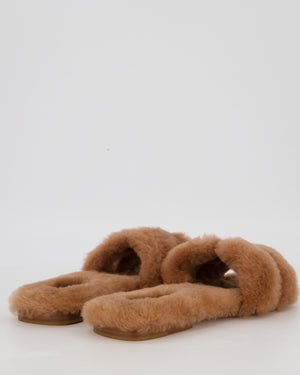 Hermès Gold Oran Sandals in Shearling Size EU 42 RRP £930