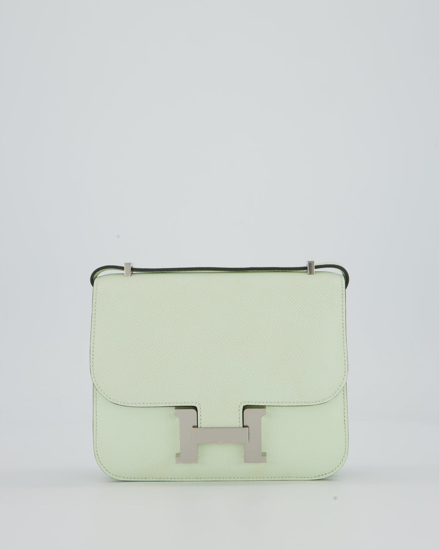Hermès Mini Constance III Miroir 18 Bag in Vert Fizz Epsom Leather with Palladium Hardware