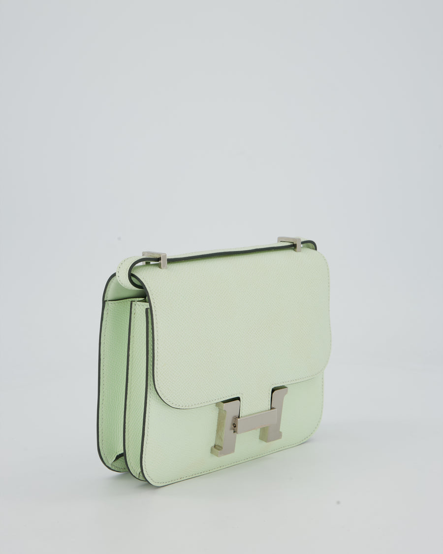 Hermès Mini Constance III Miroir 18 Bag in Vert Fizz Epsom Leather with Palladium Hardware