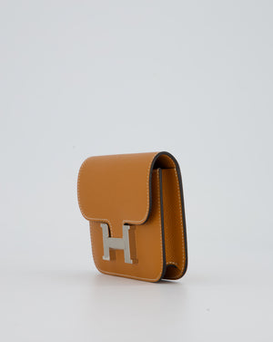 Hermès Constance Slim Wallet in Toffee Epsom Leather With Palladium Hardware RRP £2,740