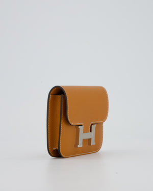 Hermès Constance Slim Wallet in Toffee Epsom Leather With Palladium Hardware RRP £2,740