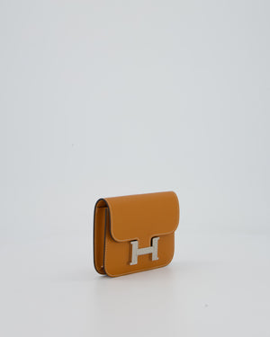 Hermès Constance Slim Wallet in Toffee Epsom Leather With Palladium Hardware RRP £2,740